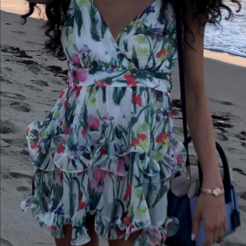 Tropical floral summer dress
